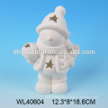 2016 mais vendidos de cerâmica figurine de Natal, porcelana branca tealight Natal ornamentos